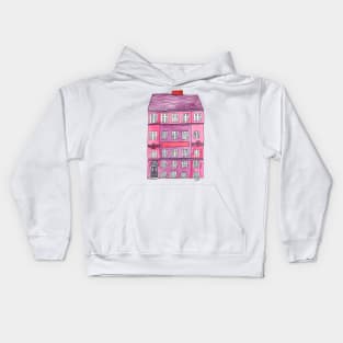 Pink European Townhouse Kids Hoodie